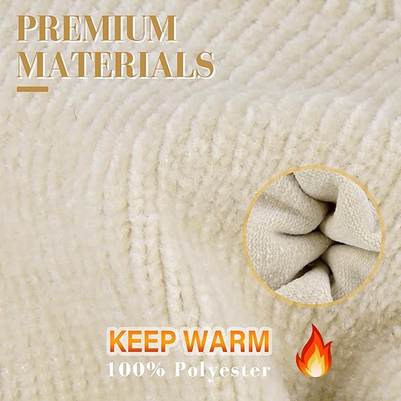 Womens Winter Warm Touch Screen Gloves Chenille Elastic Cuffs Knit Gloves for Women Cold Weather Gifts